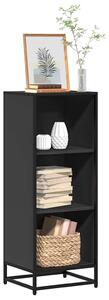 Fekete forgácslap könyvszekrény 40x35x107,5 cm
