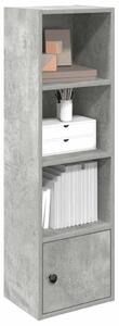Betonszürke szerelt fa könyvespolc 31x24x102 cm