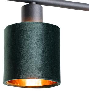 Modern függőlámpa fekete, zöld színű 4 lámpás - Merwe
