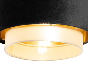 Modern függőlámpa fekete, arany 3 lámpával - Elif