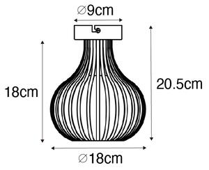 Modern mennyezeti lámpa barna 18 cm - Sapphira