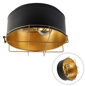 Ipari mennyezeti lámpa fekete arannyal 35 cm - Barril