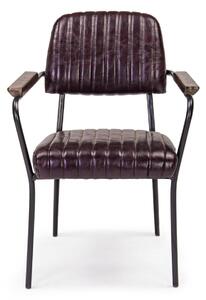 NELLY vintage bordó szék karfával