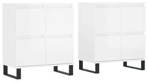 VidaXL Tálalószekrény - 2 db - Fehér Magasfényű - 120x35x70 cm