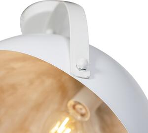 Ipari mennyezeti lámpa fehér, arany dönthető - Magna