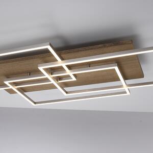 Fa négyszögletes mennyezeti lámpa 3-as LED-es lámpával távirányítóval - Ajdin