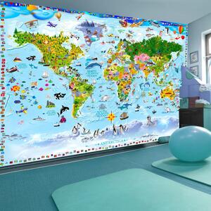 Fotótapéta - World Map for Kids