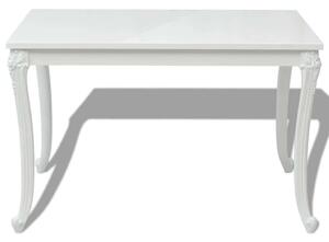 Elegáns Fehér Magasfényű Étkezőasztal - 116x66x76 cm