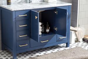 Fa Fürdőszobai Bútor Készlet, Rustica Kék 122 cm, 3 darab