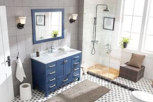 Fa Fürdőszobai Bútor Készlet, Rustica Kék 122 cm, 3 darab