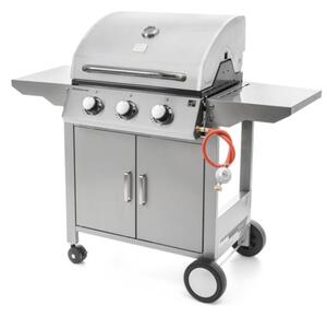 OKLAHOMA BBQ gázgrill, 3 égővel, nyomáscsökkentő szeleppel, ezüst Penta CZ