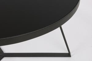 ZAIRA fekete lerakóasztal 70cm átmérő