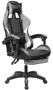 BeComfort OC05 ergonómikus gamer gaming főnöki szék forgószék lábtartóval szürke