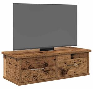 Antik fa színű szerelt fa faliszekrény 60x26x18,5 cm