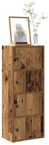 Antik fa színű szerelt fa könyvespolc 40x24x102 cm