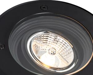 6 db modern kültéri talajszpot lámpa fekete AR70 állítható IP65 - Delux