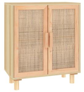 VIDAXL - Tömörfa Rattan Tálalószekrény - 60x30x70cm