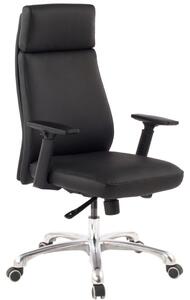 PORT bőr íróasztali szék - fekete