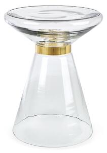 AZMIN átlátszó üveg lerakóasztal 36cm átmérő
