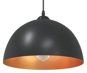 Függőlámpák 2 db Állítható magasságú E27 fekete Ø 30 cm Fém