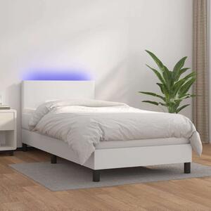 VidaXL LED-es Ágy - Műbőr - 100x200 cm