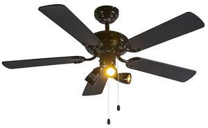 Modern mennyezeti ventilátor fekete - Mistral 42