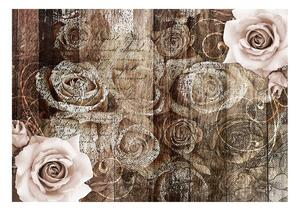Fotótapéta - Old Wood & Roses