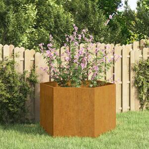 VidaXL rozsda színű corten acél növénytartó 60 x 60 x 45 cm