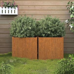 VidaXL 2 db corten acél növénytartó 42x40x39 cm