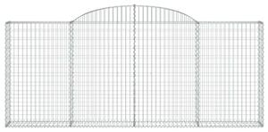 4 db íves horganyzott vas gabion kosár 300x30x120/140 cm