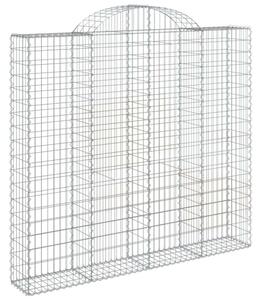 VidaXL 11 db íves horganyzott vas gabion kosár 200x50x180/200 cm
