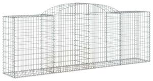 VidaXL 30 db íves horganyzott vas gabion kosár 300 x 50 x 100/120 cm