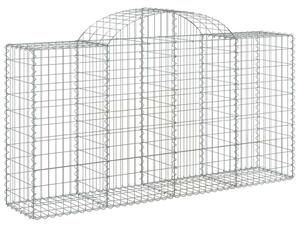 4 db íves horganyzott vas gabion kosár 200 x 50 x 100/120 cm