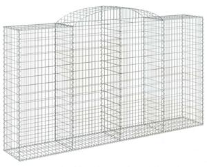 VidaXL 7 db íves horganyzott vas gabion kosár 300x50x160/180 cm