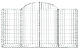 VidaXL 18 db íves horganyzott vas gabion kosár 200x50x100/120 cm