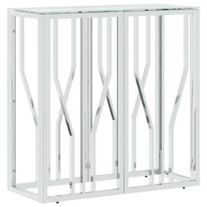 VidaXL Tálalóasztal - Üveg és Rozsdamentes Acél - 70x30x70 cm