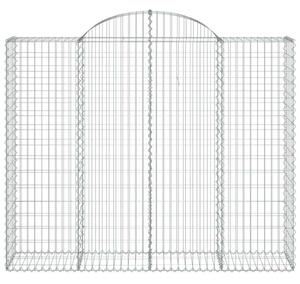 VidaXL 6 db íves horganyzott vas gabion kosár 200x50x160/180 cm