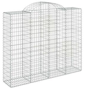 VidaXL 8 db íves horganyzott vas gabion kosár 200x50x160/180 cm