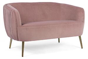LINSAY antik rózsaszín kanapé 2 személyes
