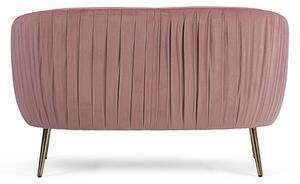 LINSAY antik rózsaszín kanapé 2 személyes