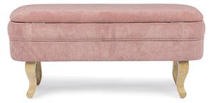 CHENILLE rózsaszín ülőpad tárolóval