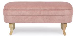 CHENILLE rózsaszín ülőpad tárolóval
