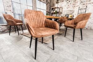STICH vintage stílusú design szék - barna