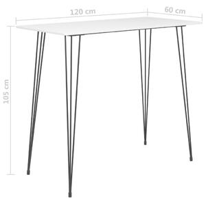 VidaXL Fehér Bárszett - 7 részes - 120x60cm
