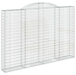 Íves horganyzott vas gabion kosár 300 x 30 x 200/220 cm