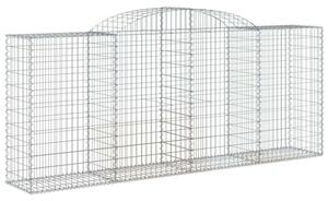VidaXL 25 db íves horganyzott vas gabion kosár 300x50x120/140 cm