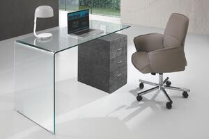 CIVITA modern üveg/beton design íróasztal