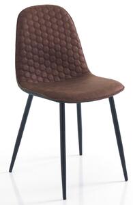 GEOMETRICHE mintás design szék - barna