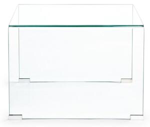 IRIDE négyzetes üveg lerakóasztal 60x60