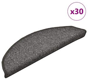 30 db sötétszürke lépcsőszőnyeg 56x17x3 cm